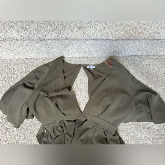 Tobi olive green high low dress - Picture 8 of 10